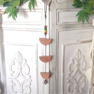 Boho Wall Hanging Decor Air Plant Holder Wood NEW With Tags